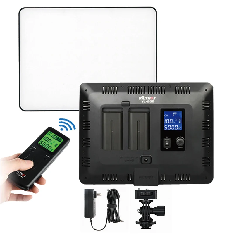 Viltrox VL-200 Slim LED Video Light Panel VL-200T 3300-5600k Bi-color CR95+ Dimmable Photo Fill Lighting
Viltrox VL-200 Slim LED Video Light Panel VL-200T 3300-5600k Bi-color CR95+ Dimmable Photo Fill Lighting
