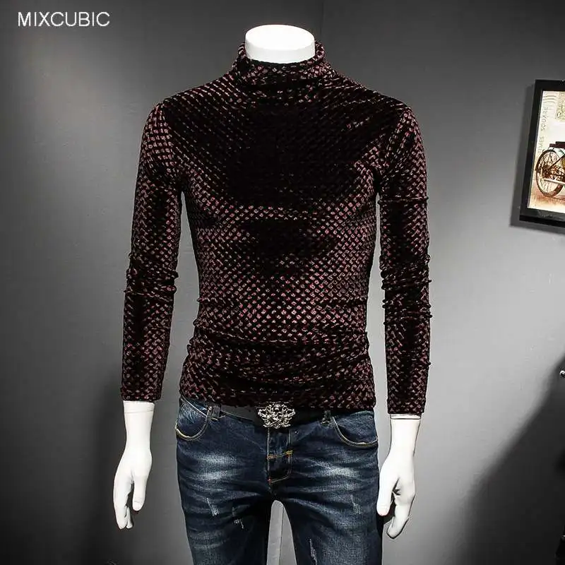 MIXCUBIC 2019 Autumn winter Warm plaid printed T shirts men casual slim grid printing gold velvet T-shirts for men,size M-5XL
MIXCUBIC 2019 Autumn winter Warm plaid printed T shirts men casual slim grid printing gold velvet T-shirts for men,size M-5XL