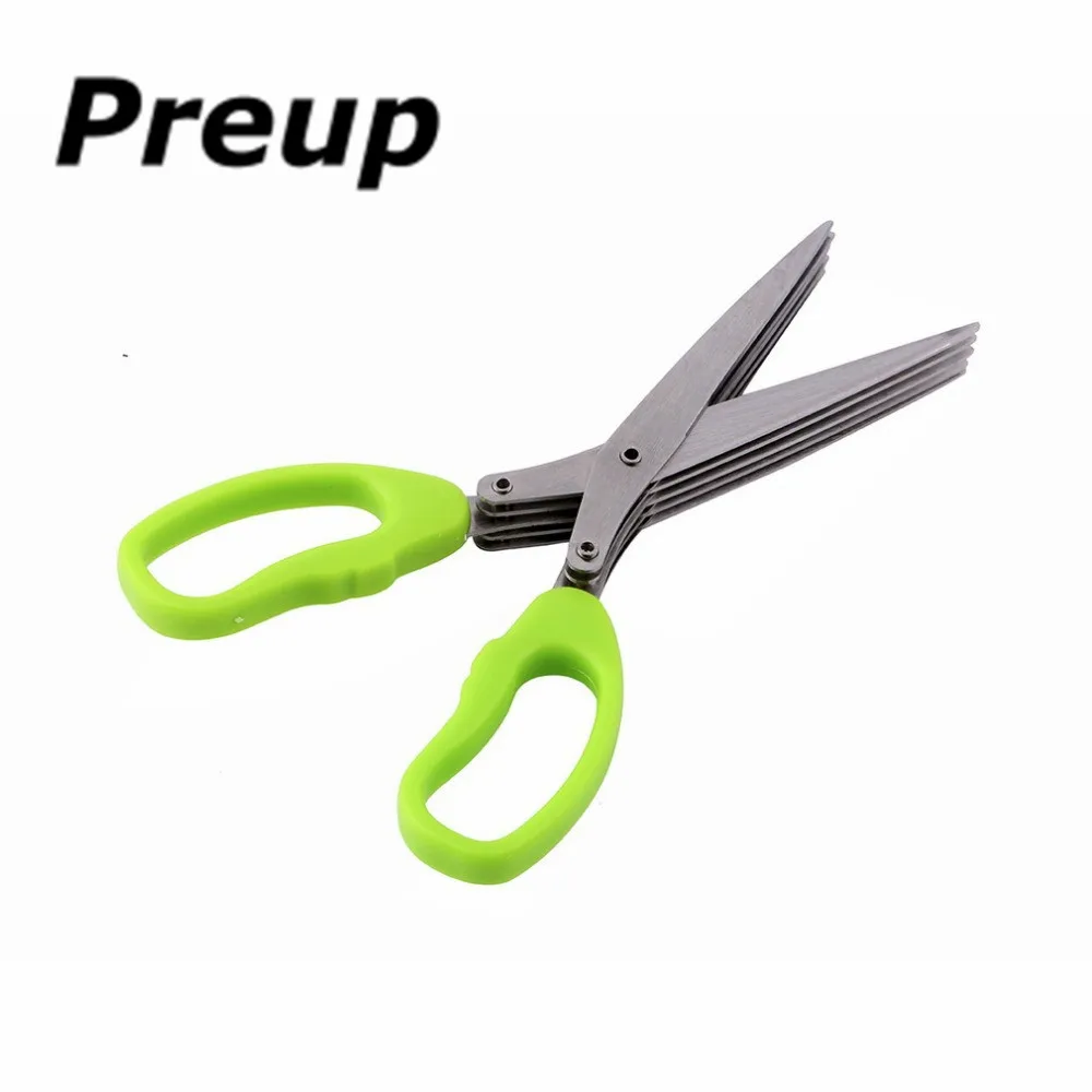 Multi-functional Stainless Steel Kitchen Knives 5 Layers Scissors Sushi Shredded Scallion Cut Herb Spices Scissors Kitchen Tools
Multi-functional Stainless Steel Kitchen Knives 5 Layers Scissors Sushi Shredded Scallion Cut Herb Spices Scissors Kitchen Tools