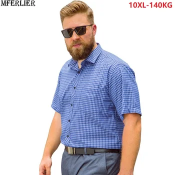 men classic plaid shirts short sleeve summer father casual shirt pocket plus size big 8XL 9XL 10XL mans blue red loose shirts 58
men classic plaid shirts short sleeve summer father casual shirt pocket plus size big 8XL 9XL 10XL mans blue red loose shirts 58
