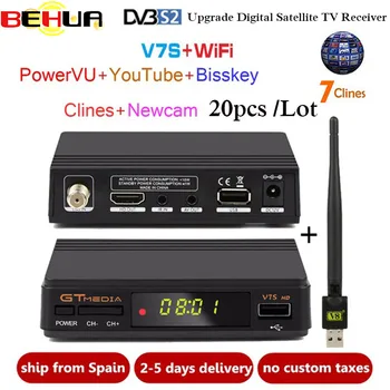 20pcs / lot V7S HD+WIFI DVB-S2 Satellite Receiver Full 1080P HD Receptor Support PowerVu YouTube Bisskey Youpron TV Receiver
20pcs / lot V7S HD+WIFI DVB-S2 Satellite Receiver Full 1080P HD Receptor Support PowerVu YouTube Bisskey Youpron TV Receiver