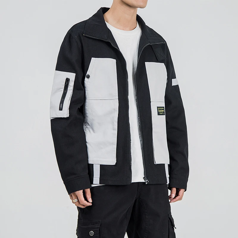 Original Jacket Men Autumn Men Clothes 2019 Turn Down Collar Bomber Jacket Loose 5XL-M Patchwork Color Mens Jackets and Coats
Original Jacket Men Autumn Men Clothes 2019 Turn Down Collar Bomber Jacket Loose 5XL-M Patchwork Color Mens Jackets and Coats
