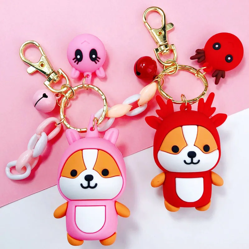 Handmade Fashion Cartoon Squirrel Keychain Creative PVC Dinosaur bee unicorn elk Key Chain Ring Women Bag Charm Pendant
Handmade Fashion Cartoon Squirrel Keychain Creative PVC Dinosaur bee unicorn elk Key Chain Ring Women Bag Charm Pendant