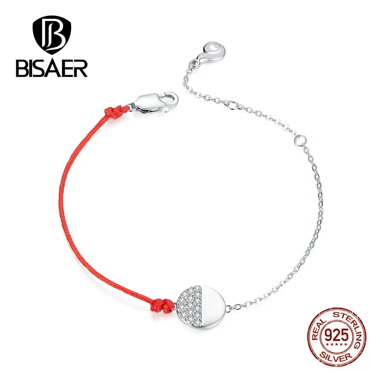 BISAER Lucky Bracelet Red Rope Chain Bracelet for Women Sterling Silver 925 Clear Zircon Fashion Jewelry 2019 New HVB020
BISAER Lucky Bracelet Red Rope Chain Bracelet for Women Sterling Silver 925 Clear Zircon Fashion Jewelry 2019 New HVB020