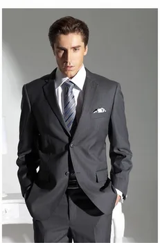 Fashion Design Dark Grey Groomsman Suit Business Suit Men Wedding Suits Groom Tuxedos (Jacket+Pant+Tie)
Fashion Design Dark Grey Groomsman Suit Business Suit Men Wedding Suits Groom Tuxedos (Jacket+Pant+Tie)