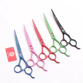 50Pcs 7" 19.5cm Purple Dragon JP 440C Wholesale Professional Pets Flur Clippers Dogs Hair Shears Up Curved Cutting Shears Z4100
50Pcs 7" 19.5cm Purple Dragon JP 440C Wholesale Professional Pets Flur Clippers Dogs Hair Shears Up Curved Cutting Shears Z4100