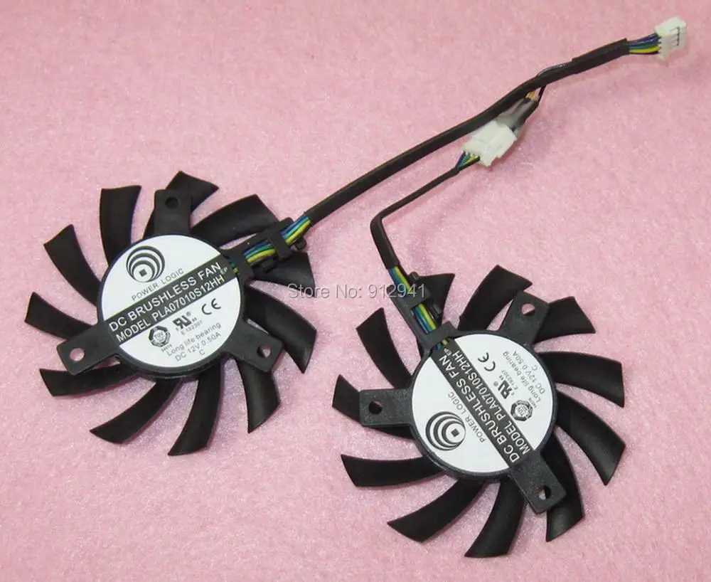 PLA07010S12HH 65mm Video Card Dual Fan Replacement 40mm 12V 0.50A 4Wire 4Pin for MSI R5770 R6770 GTS250 N450GTS HAWK
PLA07010S12HH 65mm Video Card Dual Fan Replacement 40mm 12V 0.50A 4Wire 4Pin for MSI R5770 R6770 GTS250 N450GTS HAWK