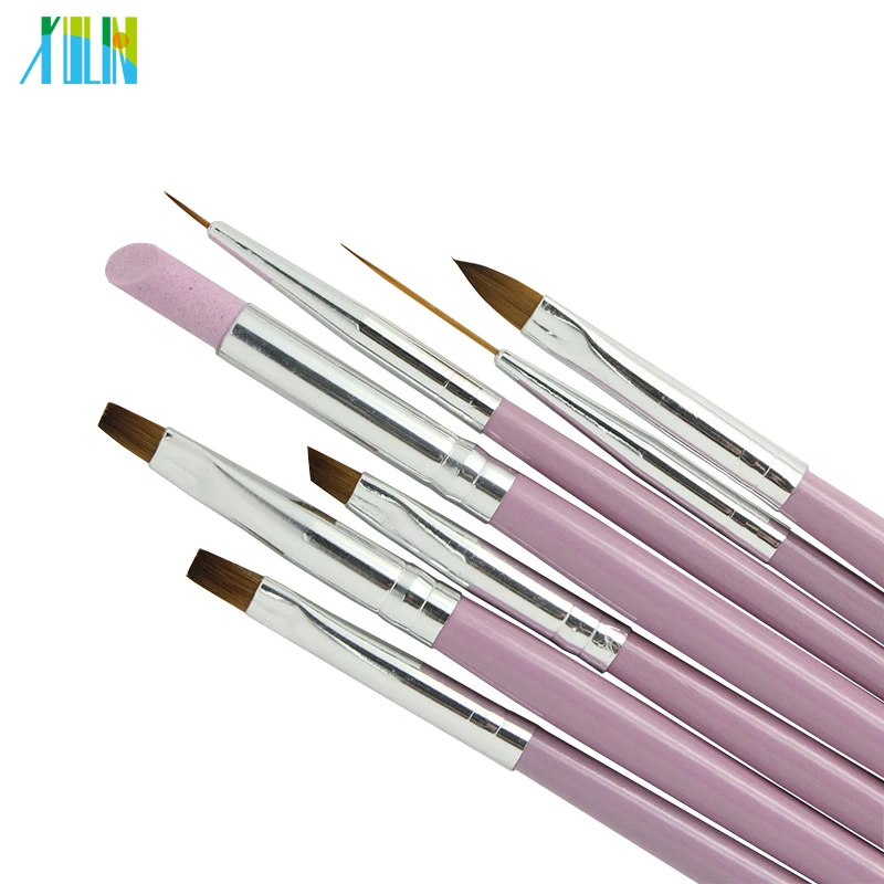 7Pcs Nail Brushes Set Pink Handle UV Gel Gradient Liner Brush Acrylic Painting Pen Cuticle Pusher Manicure Nail Art Tools Kit
7Pcs Nail Brushes Set Pink Handle UV Gel Gradient Liner Brush Acrylic Painting Pen Cuticle Pusher Manicure Nail Art Tools Kit
