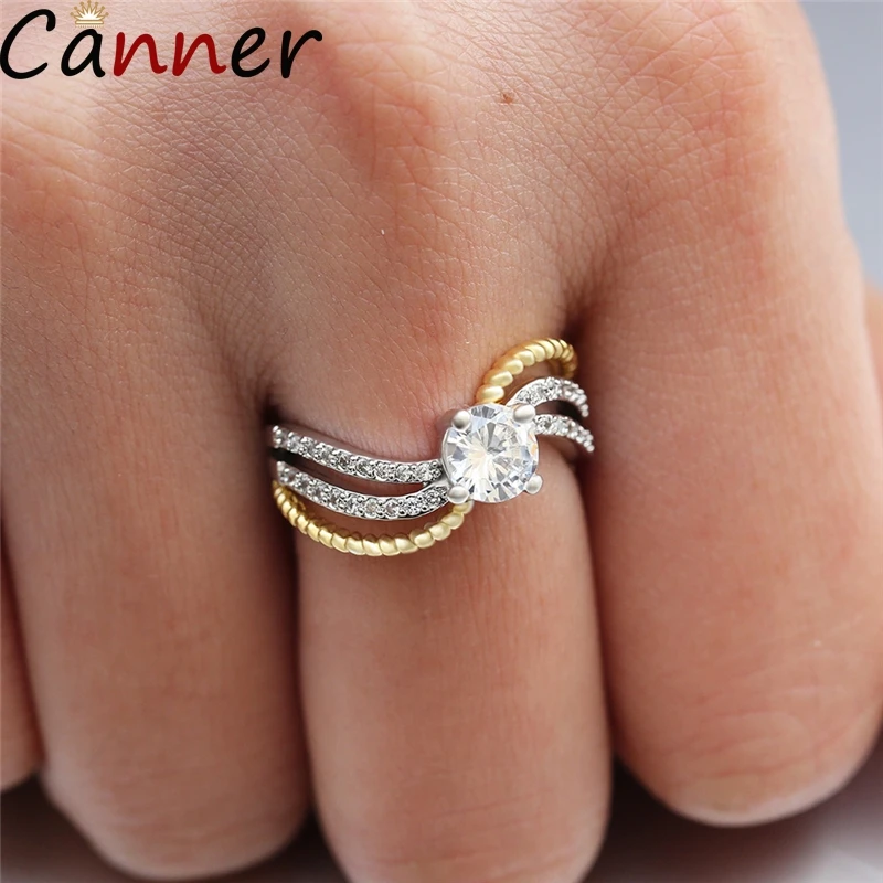 CANNER Classic Luxury Rings For Women Trendy AAA White Cubic Zircon Rings Female Wedding Jewelry CZ Rings Anillos Mujer Gift F40
CANNER Classic Luxury Rings For Women Trendy AAA White Cubic Zircon Rings Female Wedding Jewelry CZ Rings Anillos Mujer Gift F40