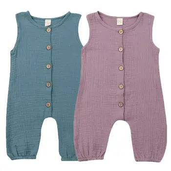 Baby Pink Sleeveless Jumpsuits Infants Boy Girl's Button Rompers 1 Piece Summer Clothes Outfit
Baby Pink Sleeveless Jumpsuits Infants Boy Girl's Button Rompers 1 Piece Summer Clothes Outfit