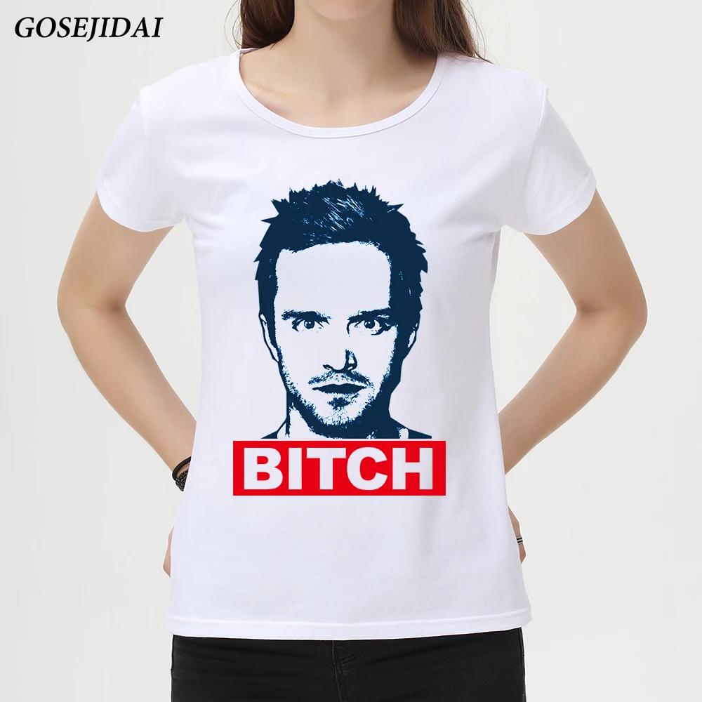 2018 Women Fashion Breaking Bad T Shirts Jesse Pinkman Bitch Printed T-shirt Cool Style Short Sleeve Tops Basic Tee C26
2018 Women Fashion Breaking Bad T Shirts Jesse Pinkman Bitch Printed T-shirt Cool Style Short Sleeve Tops Basic Tee C26