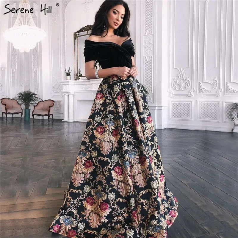 Black Off Shoulder 3D Flowers Prom Dresses 2019 Real Photo Short Sleeve A-Line Sexy Prom Gowns Serene Hill BLA70016
Black Off Shoulder 3D Flowers Prom Dresses 2019 Real Photo Short Sleeve A-Line Sexy Prom Gowns Serene Hill BLA70016