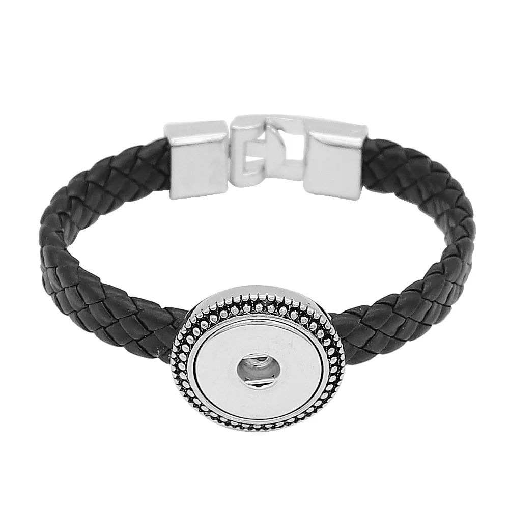 2019 New vintage Black Leather Snap Bracelet Bangle Fit 18MM 20MM Snap Buttons Jewelry Metal Snap Button Bracelet for Women
2019 New vintage Black Leather Snap Bracelet Bangle Fit 18MM 20MM Snap Buttons Jewelry Metal Snap Button Bracelet for Women