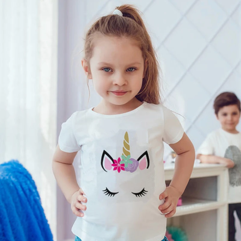 Summer Face Design Kids Unicorn T Shirt Children Funny T Shirt Baby Boys Girls White Short Sleeve Tops Casual Cartoon Clothes
Summer Face Design Kids Unicorn T Shirt Children Funny T Shirt Baby Boys Girls White Short Sleeve Tops Casual Cartoon Clothes