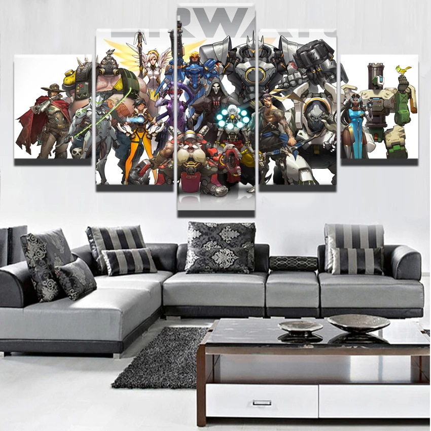 Wall Art 5 Panel Overwatch Character Painting Modern Home Decorative Canvas HD Prints Picture Wall Decor Unique Game Posters
Wall Art 5 Panel Overwatch Character Painting Modern Home Decorative Canvas HD Prints Picture Wall Decor Unique Game Posters