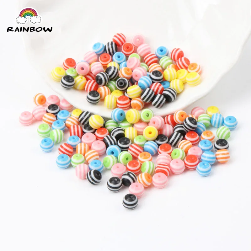 Mixed Stripe Resin Round Spacer Beads For Jewelry making DIY Bracelet Accessory Children Handcraft Department 6mm 100pcs
Mixed Stripe Resin Round Spacer Beads For Jewelry making DIY Bracelet Accessory Children Handcraft Department 6mm 100pcs