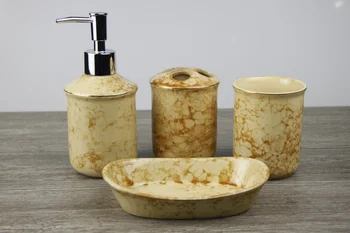 Wedding gift European style Ceramic Bathroom set toothblush holder, Household Wash brush cup, Soap Dishes, lotion bottle
Wedding gift European style Ceramic Bathroom set toothblush holder, Household Wash brush cup, Soap Dishes, lotion bottle