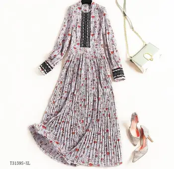 European style 2019 New arrivals summer Spring fashion women clothes temperament patchwork printing vintage dress T3159
European style 2019 New arrivals summer Spring fashion women clothes temperament patchwork printing vintage dress T3159