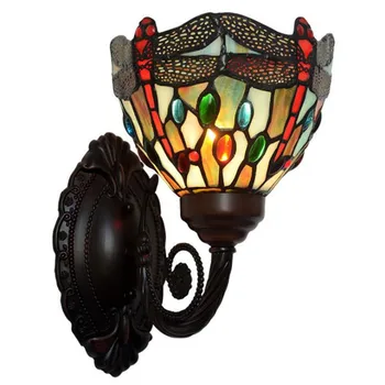 Vintage Tiffany Colorful Glass Dragonfly Bohemia Wall Lamp for Foyer Aisle Bathroom Mirror Wall Lighting Fixture 1108
Vintage Tiffany Colorful Glass Dragonfly Bohemia Wall Lamp for Foyer Aisle Bathroom Mirror Wall Lighting Fixture 1108