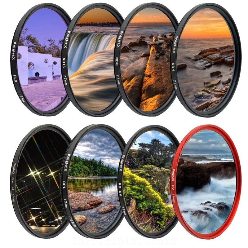 KnightX FLD UV ND2 ND4 ND8 Star gnd Camera Lens Filter For canon eos sony nikon color kit accessories photo 49mm 52mm 58mm 67mm
KnightX FLD UV ND2 ND4 ND8 Star gnd Camera Lens Filter For canon eos sony nikon color kit accessories photo 49mm 52mm 58mm 67mm
