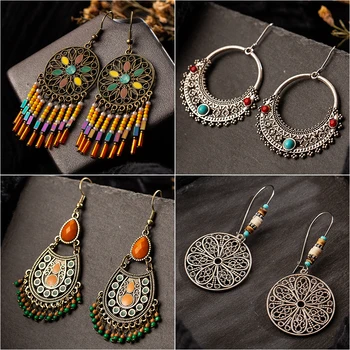 Multiple Vintage Ethnic Dangle Drop Earrings for Women Female Anniversary Bridal Party Wedding Jewelry Ornaments Accessories
Multiple Vintage Ethnic Dangle Drop Earrings for Women Female Anniversary Bridal Party Wedding Jewelry Ornaments Accessories