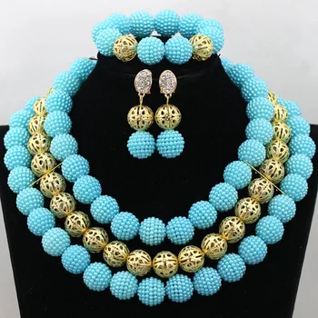 Shinny Teal Blue Gold Costume African Beads Jewelry Set For Nigieran Wedding Party Bridesmaid Jewelry Free Shipping WA568
Shinny Teal Blue Gold Costume African Beads Jewelry Set For Nigieran Wedding Party Bridesmaid Jewelry Free Shipping WA568