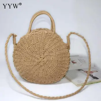 Girls Round Circle Rattan Vine Straw Top Handle Handbags Women Knitted Hand Bag Travel Tote Bag Ladies
Girls Round Circle Rattan Vine Straw Top Handle Handbags Women Knitted Hand Bag Travel Tote Bag Ladies