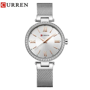 Fashion Brand CURREN Crystal Design Quartz Ladies Wristwatches Stainless Steel Mesh Band Casual Women Watch Ladies Watches Gift
Fashion Brand CURREN Crystal Design Quartz Ladies Wristwatches Stainless Steel Mesh Band Casual Women Watch Ladies Watches Gift
