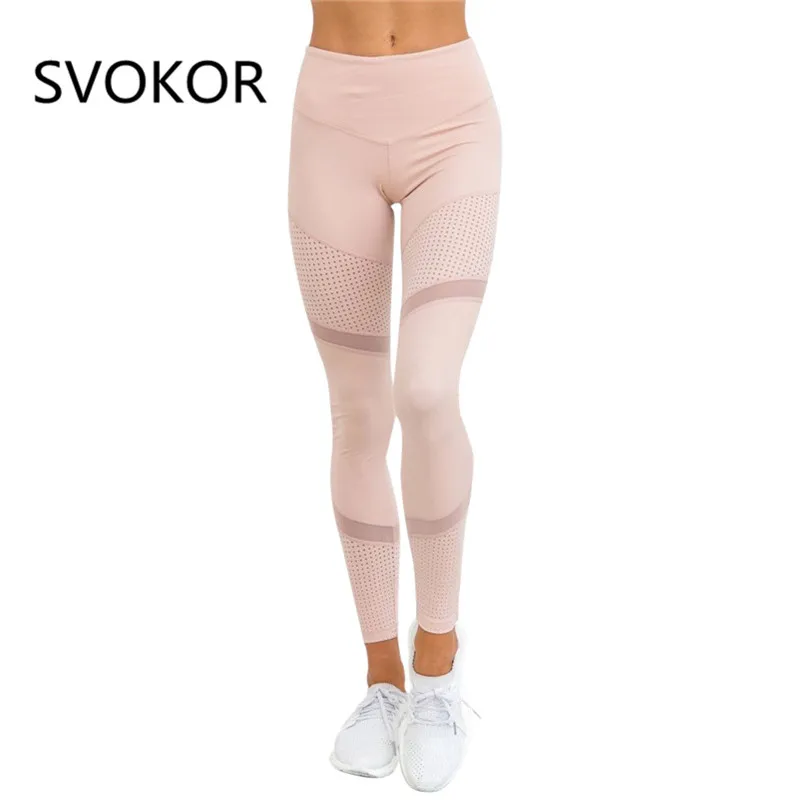SVOKOR Fitness Pink Leggings Women Spring Ankle-Length Softe Mesh Legging Stitching Hollow Slim Push Up Lady's Legging
SVOKOR Fitness Pink Leggings Women Spring Ankle-Length Softe Mesh Legging Stitching Hollow Slim Push Up Lady's Legging
