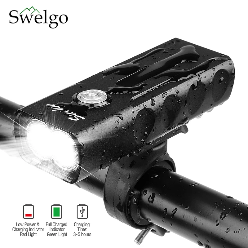Swelgo Bicycle Light USB Rechargeable Flashlight Waterproof Front Bike Light 3 Models 5200mAH Headlight Led Lantern For Cycling
Swelgo Bicycle Light USB Rechargeable Flashlight Waterproof Front Bike Light 3 Models 5200mAH Headlight Led Lantern For Cycling