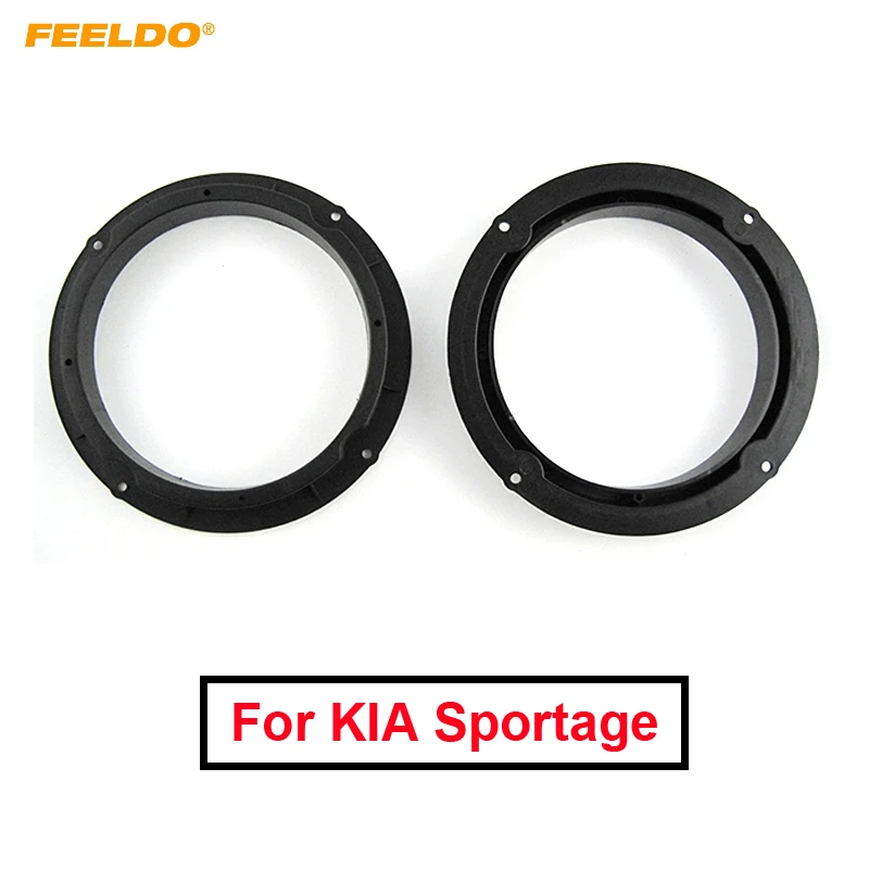 FEELDO 1Pair Car Front Door Speacker Mats For KIA Sportage Hollow Speaker Protection Pad Audio Horn Fitting Ring Set #MX6045 | Автомобили
