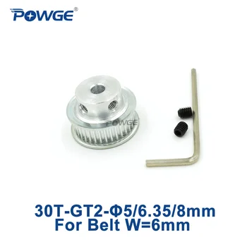 POWGE 30 teeth GT2 Timing Pulley Bore 5mm 6.35mm 8mm for GT2 Open Timing belt width 6mm 2GT belt small backlash 30T 30Teeth 1pcs
POWGE 30 teeth GT2 Timing Pulley Bore 5mm 6.35mm 8mm for GT2 Open Timing belt width 6mm 2GT belt small backlash 30T 30Teeth 1pcs