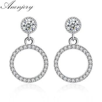 ANENJERY Delicate 5 Shapes Sparkling Cubic Zircon Geometric Square Circle Star Heart Earrings For Women Brincos S-E218
ANENJERY Delicate 5 Shapes Sparkling Cubic Zircon Geometric Square Circle Star Heart Earrings For Women Brincos S-E218