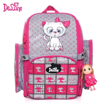 Delune Cartoon Cat Pattern Backpack for Girls Students School Bag Children's Orthopedic Backpacks Kids Grader First Short
Delune Cartoon Cat Pattern Backpack for Girls Students School Bag Children's Orthopedic Backpacks Kids Grader First Short