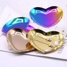 Любовь в форме сердца со стразами Ювелирная пластина хранение для принадлежностей для дизайна ногтей Коробка лоток держатель(China)