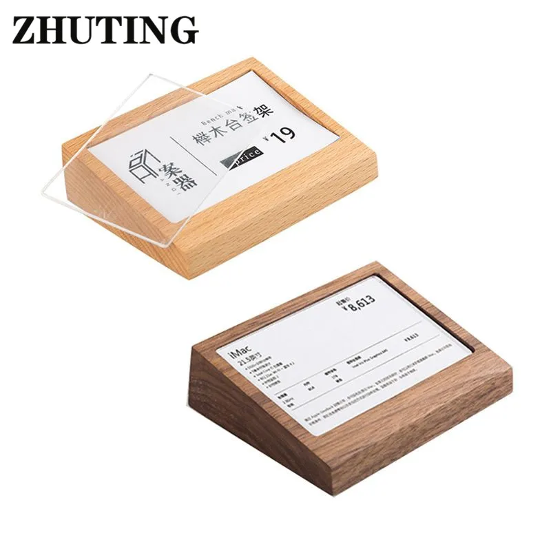 7.5x10cm Name Card Display Acrylic Panel Wooden Table Menu Sign Holder Stand Price Paper Tags Label Rack
7.5x10cm Name Card Display Acrylic Panel Wooden Table Menu Sign Holder Stand Price Paper Tags Label Rack
