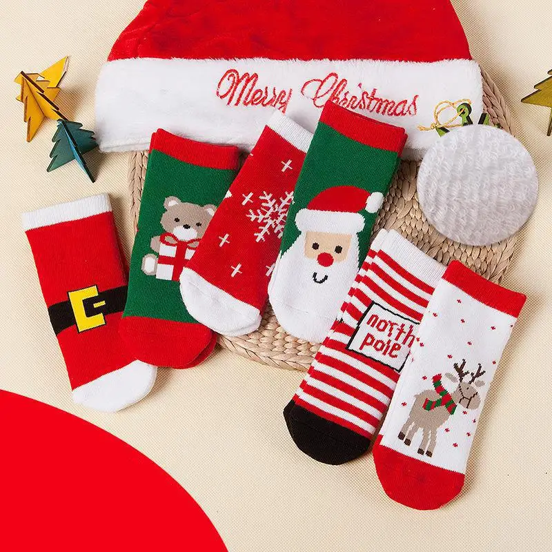 Children 6 Pairs Christmas Cute High Quality Socks Boys Girls Pure Cotton Thickening Warm Socks Baby Holiday Red Socks
Children 6 Pairs Christmas Cute High Quality Socks Boys Girls Pure Cotton Thickening Warm Socks Baby Holiday Red Socks