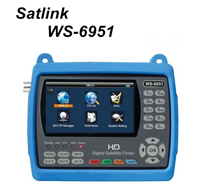 

Genuine SATLINK WS-6951 DVB-S/S2 HD Digital Satellite Finder Satellite Meter FTA with MPEG-2/MPEG-4 compliant and backlight