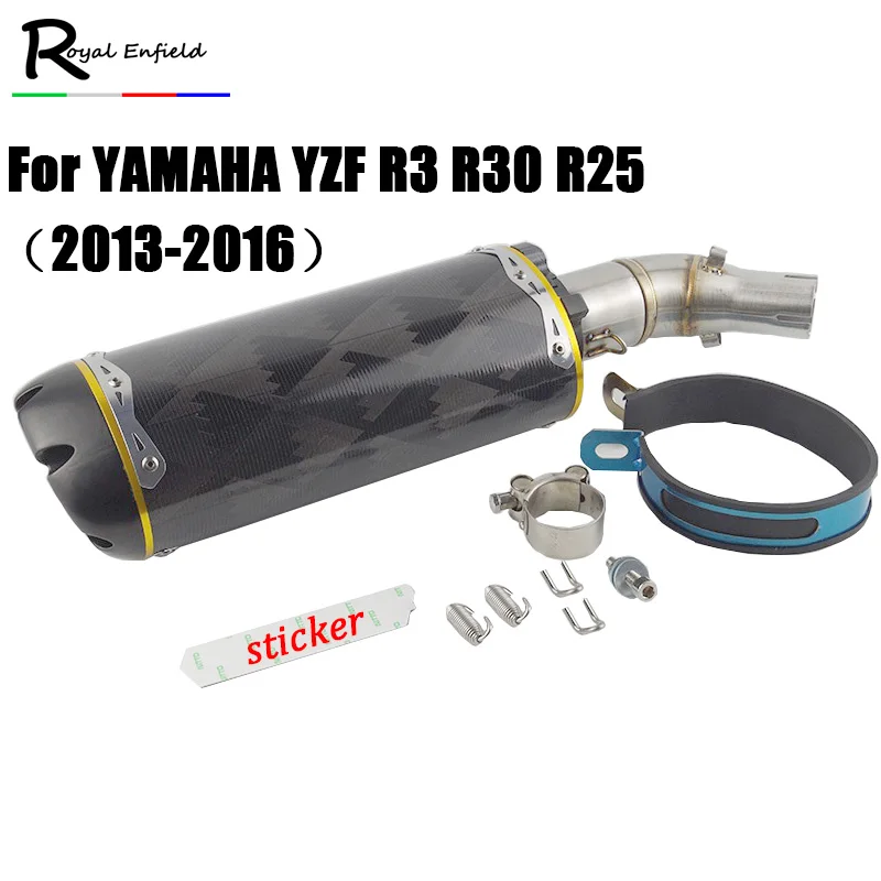 R3 Motorcycle Full System Exhaust Motorbike Laser Muffler Modified Front Middle Link Pipe Slip On For Yamaha R25 YZF-R3 R30
R3 Motorcycle Full System Exhaust Motorbike Laser Muffler Modified Front Middle Link Pipe Slip On For Yamaha R25 YZF-R3 R30