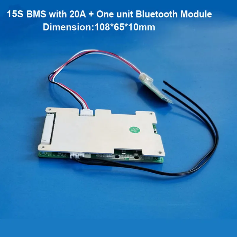 15S Li-ion Battery Intelligent Smart BMS with Bluetooth function and PC software UART communication PCB with 20A 40A 60A current
15S Li-ion Battery Intelligent Smart BMS with Bluetooth function and PC software UART communication PCB with 20A 40A 60A current