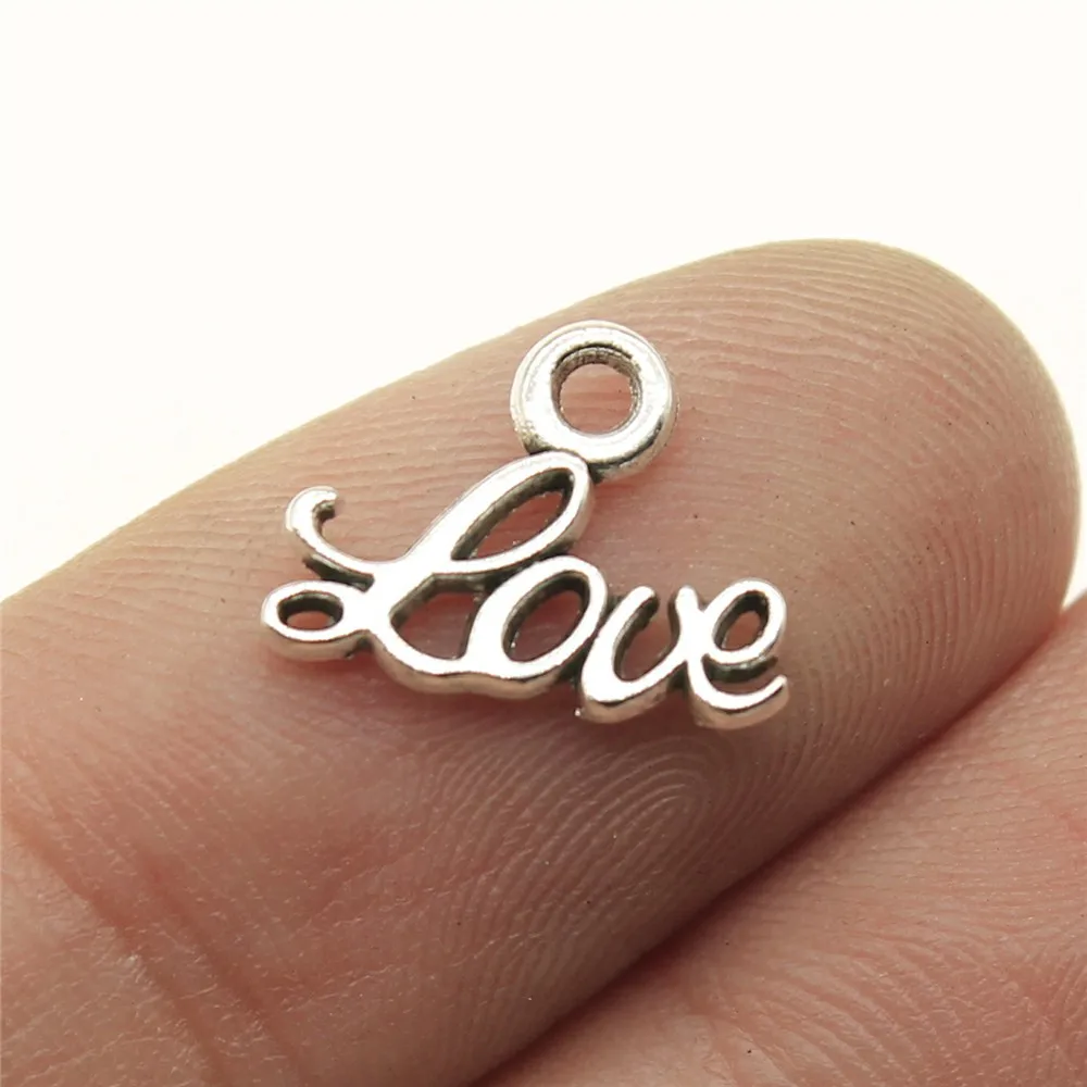 WYSIWYG 60pcs 13x10mm Antique Silver Love Word Charm Small Word Love Charm Tiny Love Charm For Jewelry Making
WYSIWYG 60pcs 13x10mm Antique Silver Love Word Charm Small Word Love Charm Tiny Love Charm For Jewelry Making