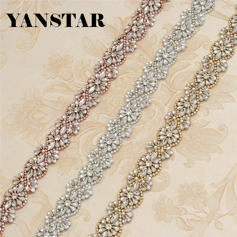YANSTAR 3CM* 1Yard Rhinestones Trim Iron On Wedding Dresses Belt Rhinetones With Beads Crystal On DIY Bridal Sashes YS875
YANSTAR 3CM* 1Yard Rhinestones Trim Iron On Wedding Dresses Belt Rhinetones With Beads Crystal On DIY Bridal Sashes YS875