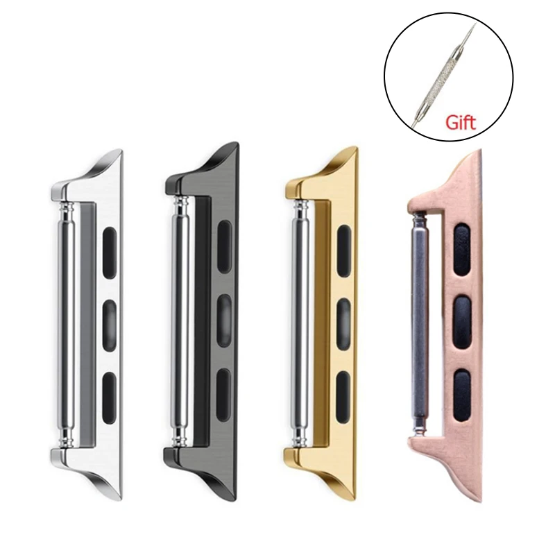 Watch Strap Connector for Apple Watch band 38mm 40mm 42mm 44mm Adapter Stainless Steel Adaptors for iWatch Series 4 3 2 1
Watch Strap Connector for Apple Watch band 38mm 40mm 42mm 44mm Adapter Stainless Steel Adaptors for iWatch Series 4 3 2 1