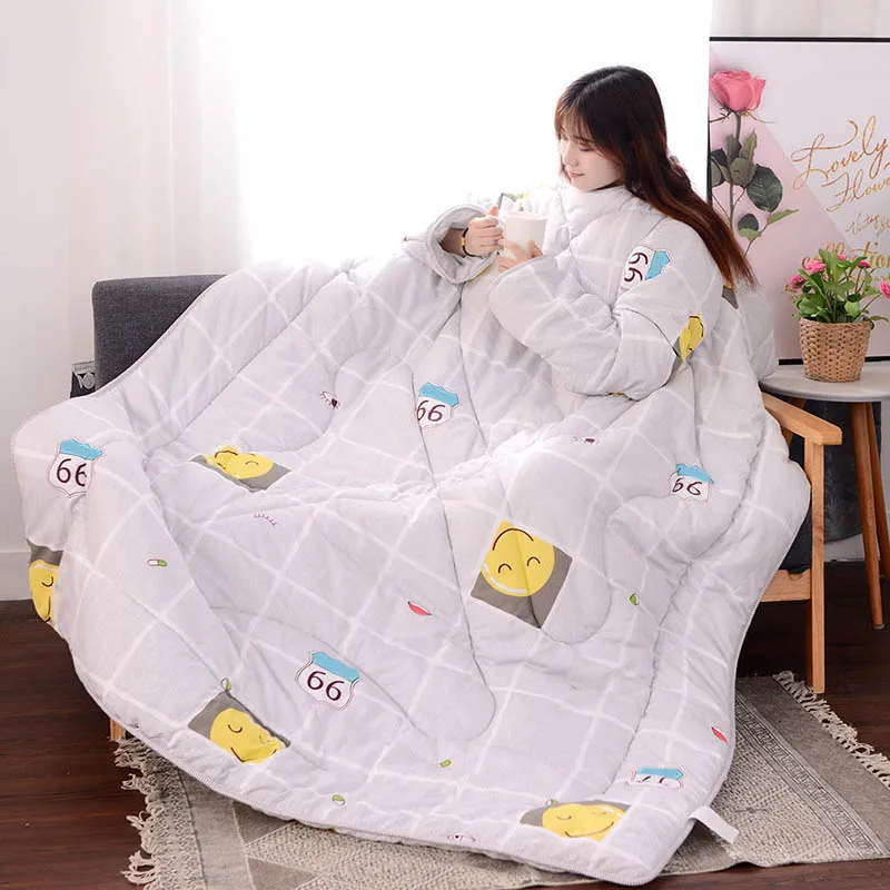 Multifunction Lazy Quilt with Sleeves Winter Warm Thickened Washed Quilt Blanket MU
Multifunction Lazy Quilt with Sleeves Winter Warm Thickened Washed Quilt Blanket MU