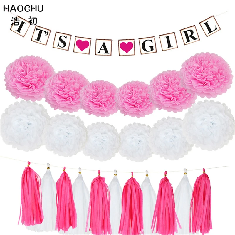 HAOCHU 25pcs/set Girl's Christening Baptism Party Pink Paper Pom Pom Baby Princess Room Decor Set Paper Letter Garland Banner
HAOCHU 25pcs/set Girl's Christening Baptism Party Pink Paper Pom Pom Baby Princess Room Decor Set Paper Letter Garland Banner