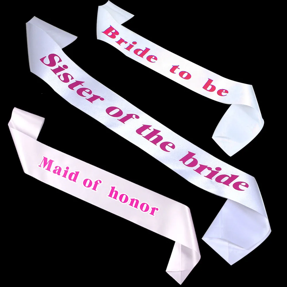3pcs wedding event sash bachelorette party hen girls accessories bride to be ribbon maid of honor groom sister mother gifts
3pcs wedding event sash bachelorette party hen girls accessories bride to be ribbon maid of honor groom sister mother gifts