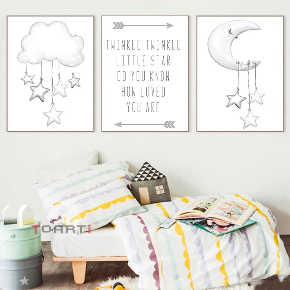 Moon And Cloud Wall Art Canvas Posters And Prints Cartoon Painting Art Pictures For Nordic Style Children's Room Bedroom Decor
Moon And Cloud Wall Art Canvas Posters And Prints Cartoon Painting Art Pictures For Nordic Style Children's Room Bedroom Decor