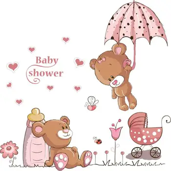 Cartoon Umbrella Bear wall stickers For Kids Rooms children room decor Nursery Wall Decal children gift
Cartoon Umbrella Bear wall stickers For Kids Rooms children room decor Nursery Wall Decal children gift