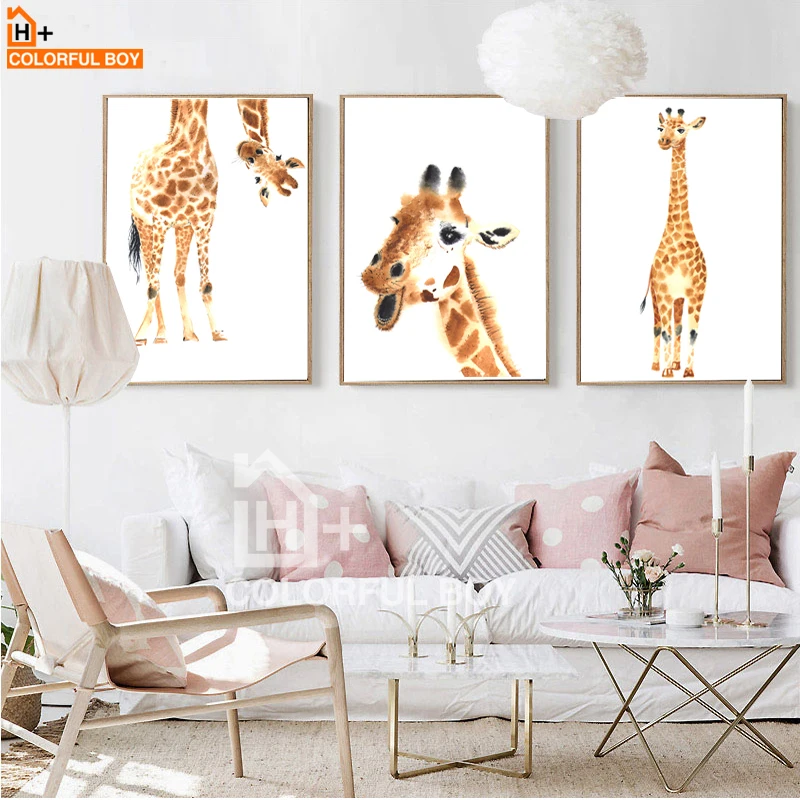 COLORFULBOY Giraffe Watercolor Wall Art Canvas Painting Pop Art Posters And Prints Animal Wall Pictures For Living Room Decor
COLORFULBOY Giraffe Watercolor Wall Art Canvas Painting Pop Art Posters And Prints Animal Wall Pictures For Living Room Decor