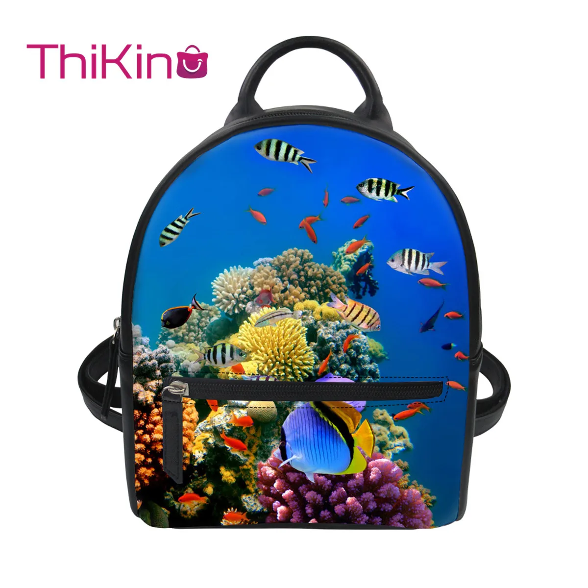 Thikin Marine Organism Backpack for Ladies Girls Dog Pattern Travel Mochila PU Mini Zipper Schoolbag Student Preppy Style Bag
Thikin Marine Organism Backpack for Ladies Girls Dog Pattern Travel Mochila PU Mini Zipper Schoolbag Student Preppy Style Bag